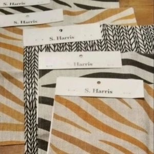 5 fabric samples Duralee S Harris animal print zebra